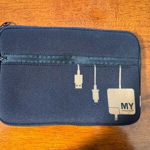 MYTAGALONGS Black and Gold Electronics Pouch